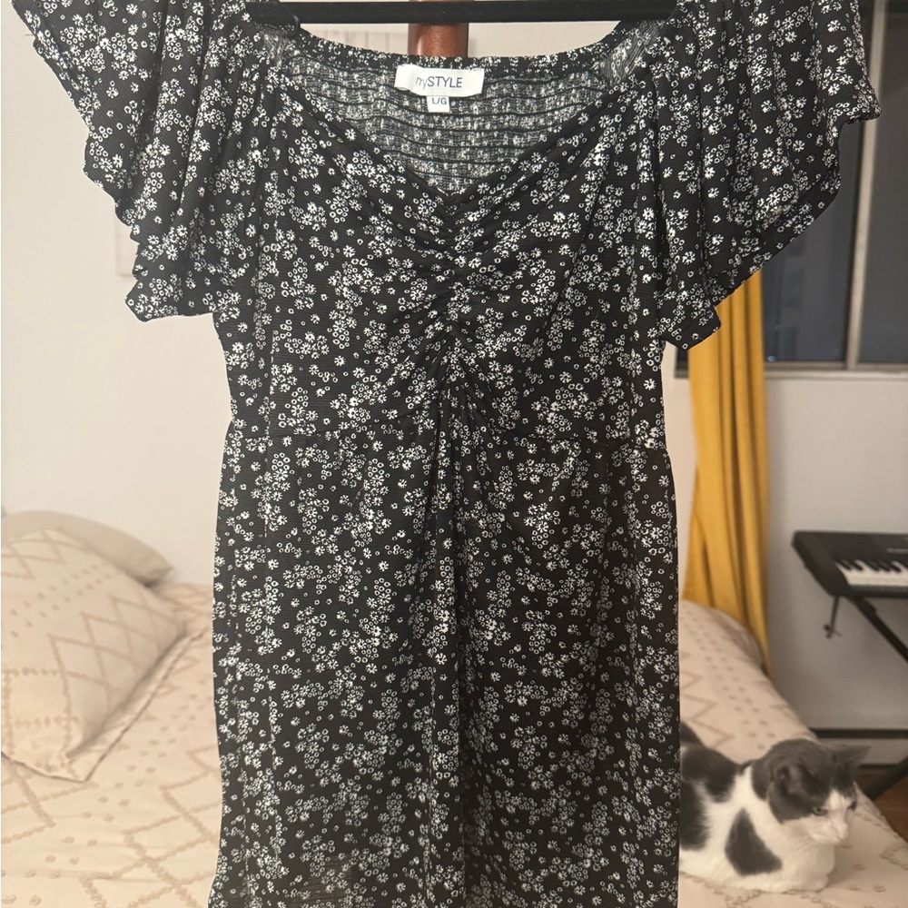 InStyle Black Floral Dress